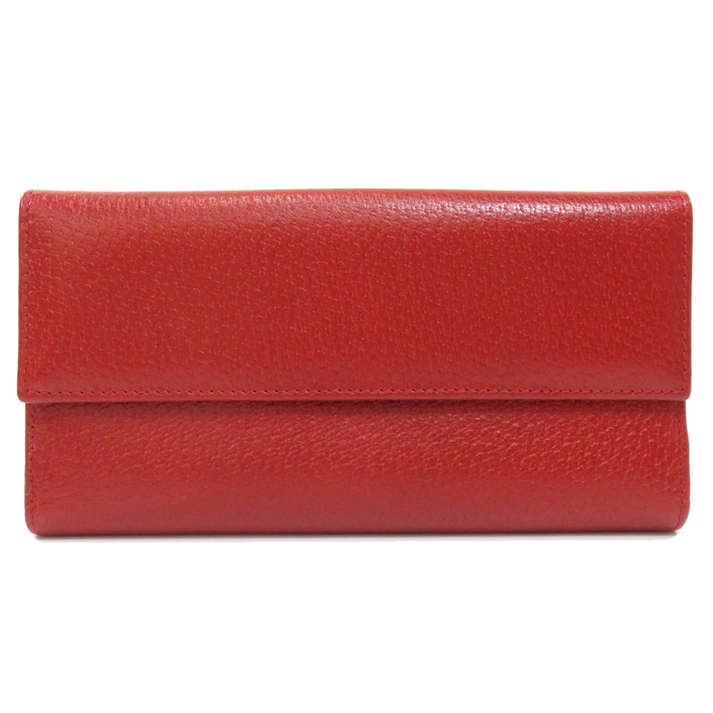 Gucci leather long GG Wallet metal Black